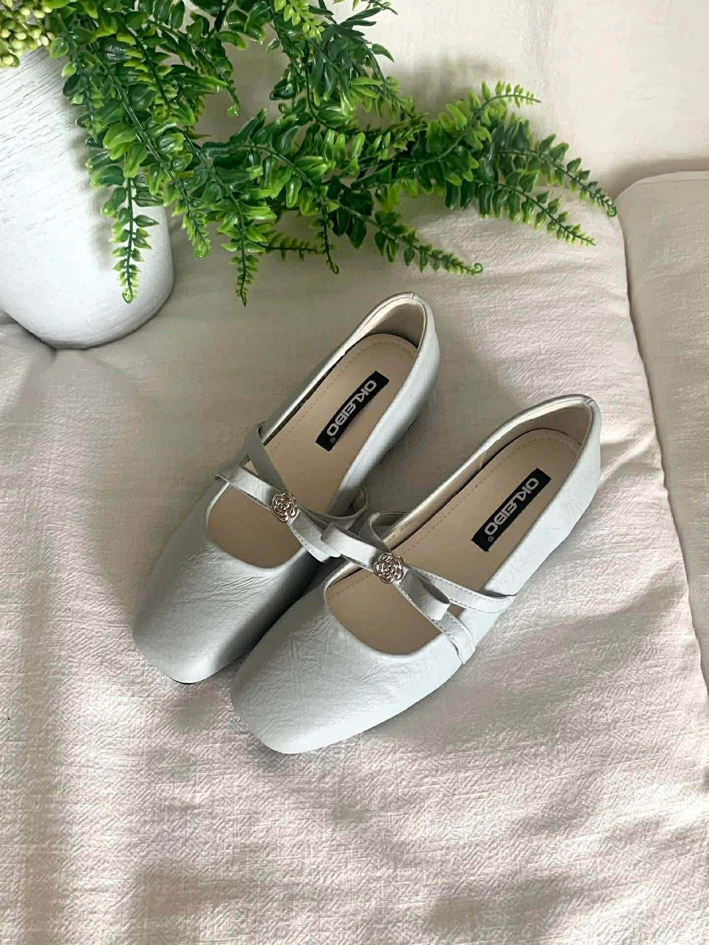 "YUMII" J ぷっくりリボン・バレエシューズ